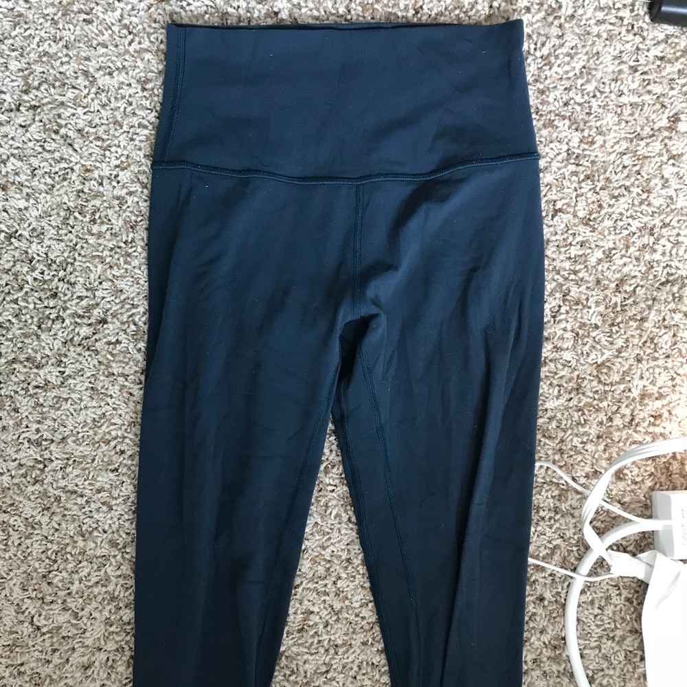 Lululemon 7/8 Navy Teal Align Leggings